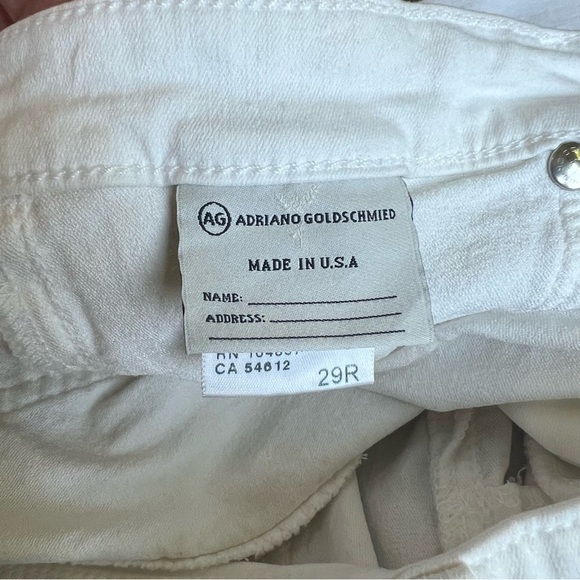 AG Adriano Goldschmied White Legging Ankle Skinny Jean, size 29, Made in USA - Picture 5 of 10